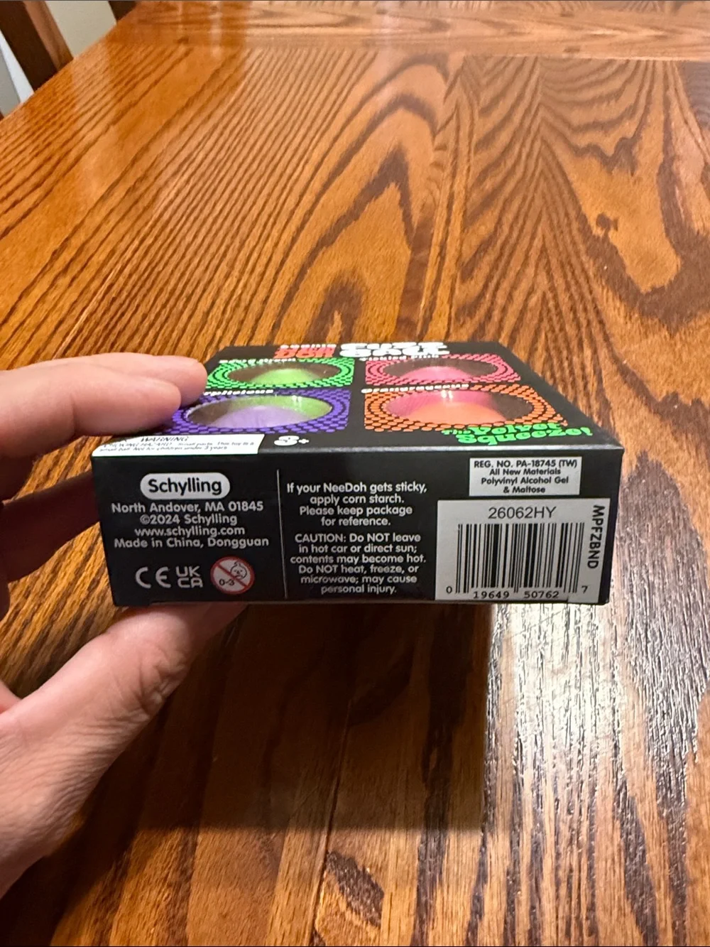 Teenie Nee Doh Fuzz Ball 4-Pack - Green, Pink, Purple, Orange